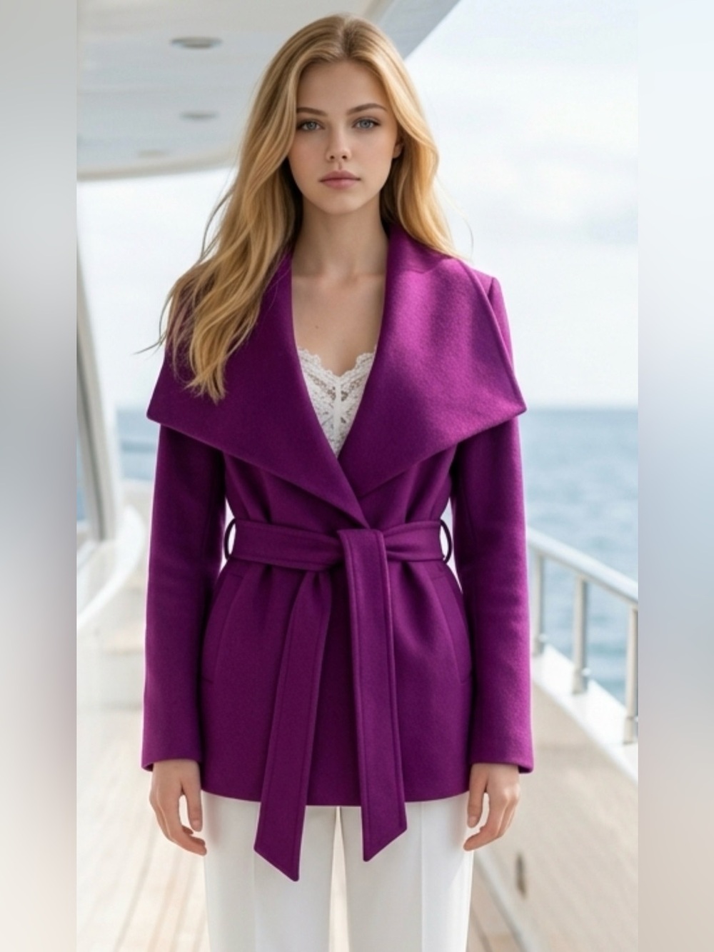 Ted Baker Violet Wrap Trench Coat with Self-Tie Belt